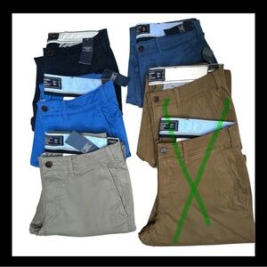 Abercrombie & Fitch Men's Casual Pants - Black, Blue, Tan, Gray